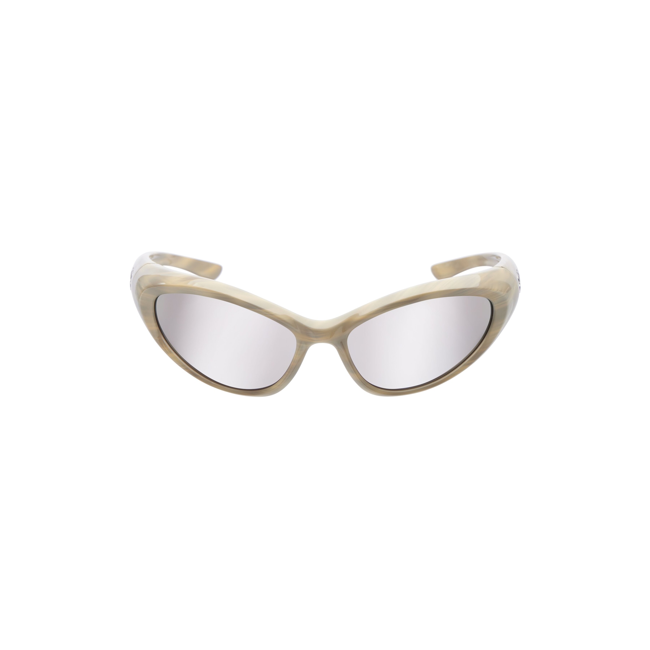 Sporty B Round Af Sunglasses in White - Image 1